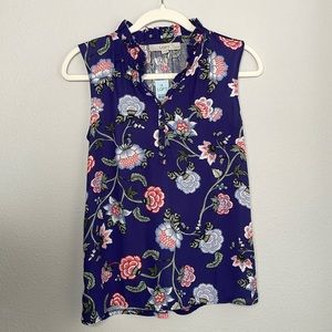 Loft floral sleeveless blouse